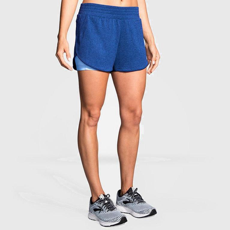 Brooks Rep 3 2-In-1 Womens Running Shorts Ireland Blue (WBJQ-60329)